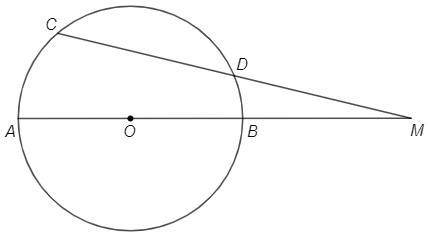Из точки М, отстоящей от центра О окружности на 10, проведена секущая, которая делится этой окружнос