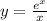 y = \frac{e^x}{x}