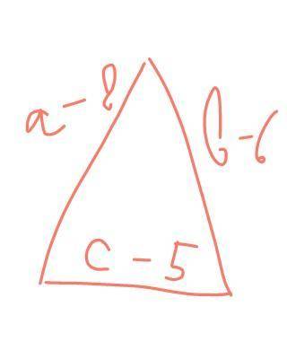 Побудувати трикутник за трьома сторонами a=8см, b=6см, c=5см​