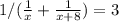 1/(\frac{1}{x} +\frac{1}{x+8} )=3