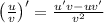 \left( \frac{u}{v} \right)'=\frac{u'v - uv'}{v^2}