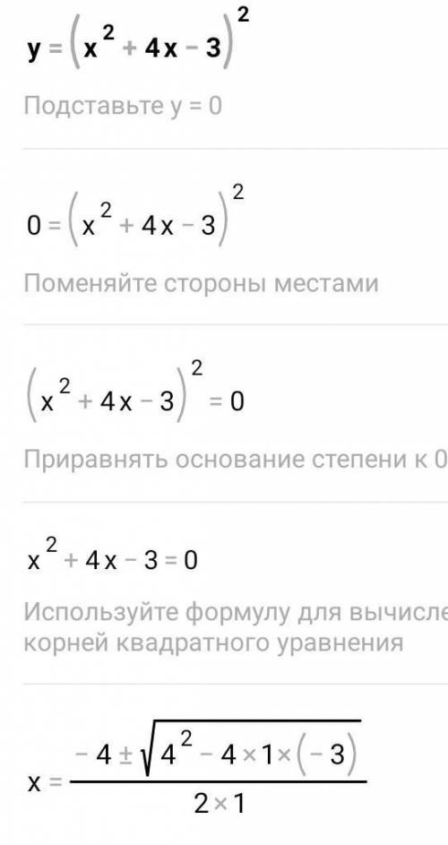 РЕБЯЯЯТ, НУЖНА Исследуйте функцию и постройте её график: y = (х^2 + 4х – 3)^2.