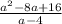 \frac{a^{2}-8a+16 }{a-4}