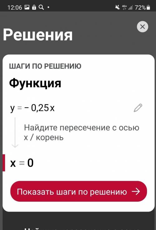 Постройте график прямой пропорциональности y =-0,25x