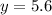 y = 5.6