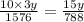 \frac{10 \times 3y}{1576} = \frac{15y}{788}