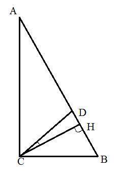 угол между высотой и бисектрисой, проведённый из вершины прямого угла прямаугольного треугольника ра