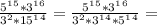 \frac{5^1^5 * 3^1^6}{3^2 * 15^1^4} = \frac{5^1^5 * 3^1^6}{3^2 * 3^1^4*5^1^4} =\\\\