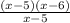 \frac{(x-5)(x-6)}{x-5}