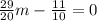 \frac{29}{20} m - \frac{11}{10 } = 0