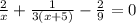 \frac{2}{x}+\frac{1}{3(x+5)} -\frac{2}{9} =0