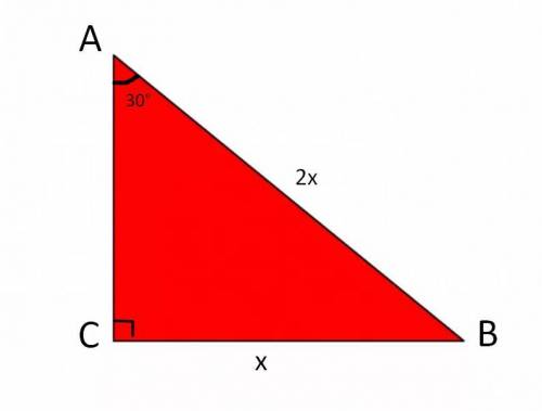 Один из углов прямоугольного треугольника равен 30°, а разность гипотенузы и меньшего катета равна 1
