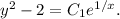 y^2-2=C_1e^{1/x}.