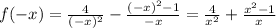 f(-x)=\frac{4}{(-x)^{2}}-\frac{(-x)^{2}-1}{-x}=\frac{4}{x^{2}}+\frac{x^{2}-1}{x}