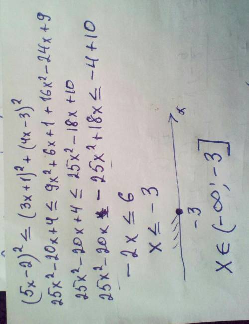 1) x2(степень) + 2x - 3 > 0 2) (5x-2)2(степень) <(или равно) (3х+1)2(степень) + (4х-3)2(степен