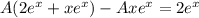 A(2e^x+xe^x)-Axe^x=2e^x