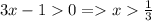 3x-10 = x\frac{1}{3}