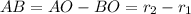 AB=AO-BO=r_2-r_1