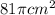 81\pi cm^2