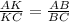 \frac{AK}{KC} = \frac{AB}{BC}