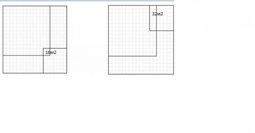 В квадратной комнате стелили линолеум. Причем было 2 квадратных куска, сторона одного из них была в