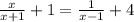 \frac{x}{x+1} + 1 = \frac{1}{x-1} + 4