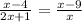 \frac{x-4}{2x+1} = \frac{x-9}{x}