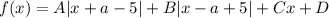 f(x)=A|x+a-5|+B|x-a+5|+Cx+D