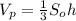 V_p=\frac{1}{3} S_{o}h