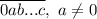 \overline{0ab...c},\ a\ne 0