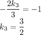 -\dfrac{2k_3}{3}=-1\\k_3=\dfrac32