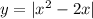 y=|x^2-2x|