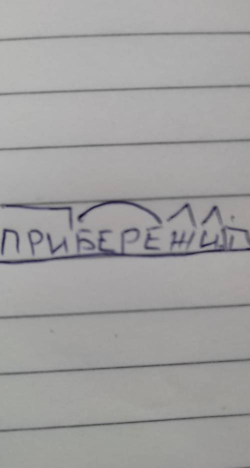 Розібрати за будовою слово прибережні