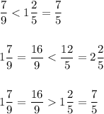 \displaystyle \frac{7}{9}