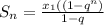 S_n=\frac{x_1((1-q^n)}{1-q}