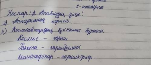 6- -тапсырма. Мәтін мазмұны бойынша жоспар құр. Тірек сөздерді анықта. Мәтіннен қазіргі қазақ тілінд