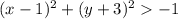 (x - 1)^{2} + (y + 3)^{2} -1