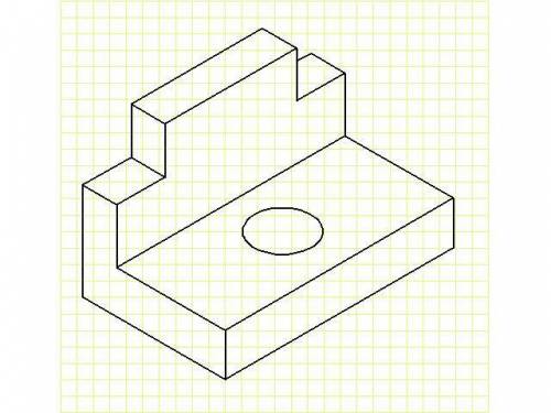 ЧЕРЧЕНИЕ , нужно нарисовать 3 вид по первым двум в изометрии.