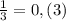 \frac{1}{3} = 0, (3)