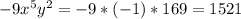 -9x^5y^2=-9*(-1)*169=1521