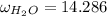 \omega _{H_2O}=14.286%