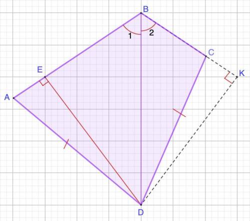 3. ABCD выпуклый четырёхугольник, где АВ = 7, BC = 4, AD = DC, угол ABD = углу DBC. Точка E на отрез