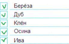 Запишите название растений леса, которые вам удалось определить при работе с гербарием.Отметьте гало