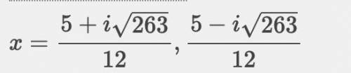 Квадратное уравнение в приведенное 6x²-5x+12=0