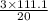 \frac{3 \times 111.1}{20}