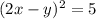 (2x-y)^2=5