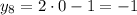 y_8=2\cdot0-1=-1