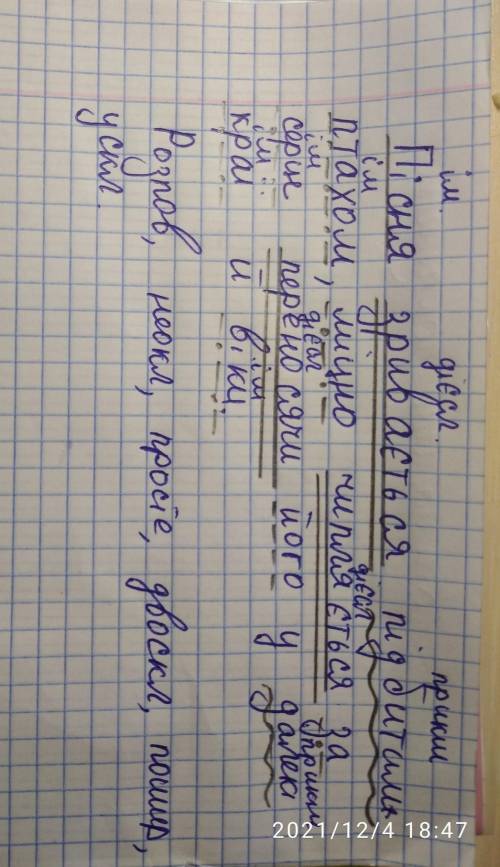 Записати речення , розставивши пропущені розділові знаки, зробити синтаксичний розбір (підкреслити ч