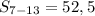 S_{7-13}=52,5