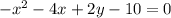 -x^2-4x+2y-10=0